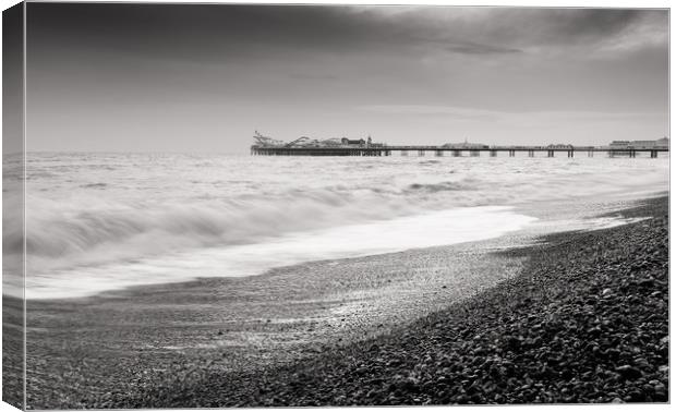 The Raging Sea, Winter Storms, Brighton, UK. Canvas Print by Ben Dale