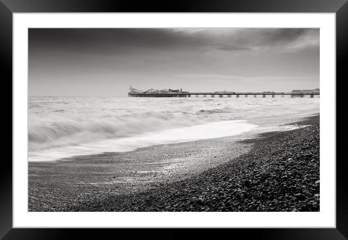 The Raging Sea, Winter Storms, Brighton, UK. Framed Mounted Print by Ben Dale