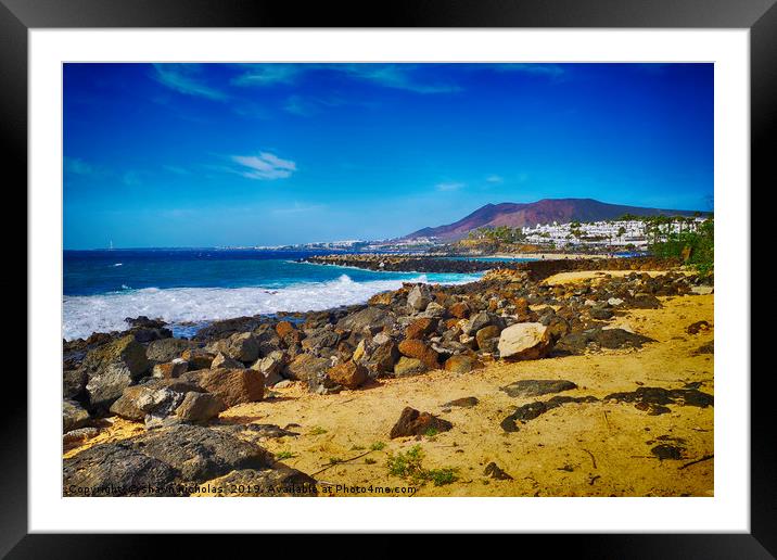 Playa Blanca, Lanzarote Framed Mounted Print by Shawn Nicholas