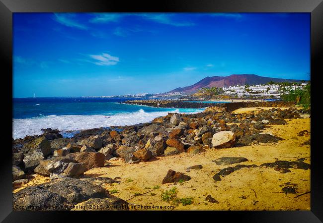 Playa Blanca, Lanzarote Framed Print by Shawn Nicholas