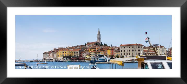 Rovinj harbour panorama Framed Mounted Print by Jason Wells