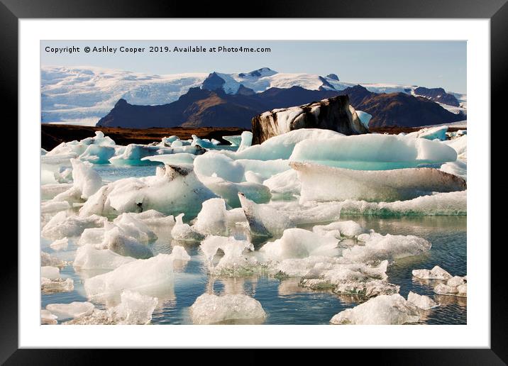 Jokulsarlon Framed Mounted Print by Ashley Cooper