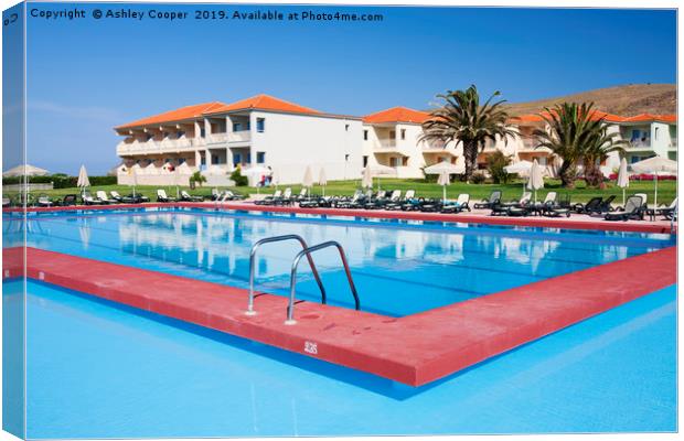 Poolside. Canvas Print by Ashley Cooper