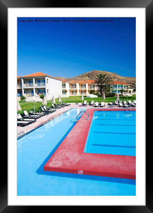 Apartments pool. Framed Mounted Print by Ashley Cooper