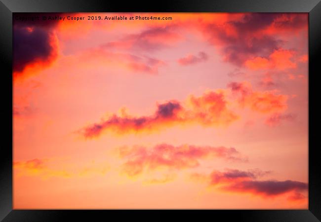 Red Sky. Framed Print by Ashley Cooper