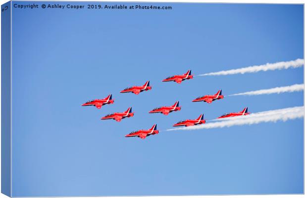Red Jet. Canvas Print by Ashley Cooper