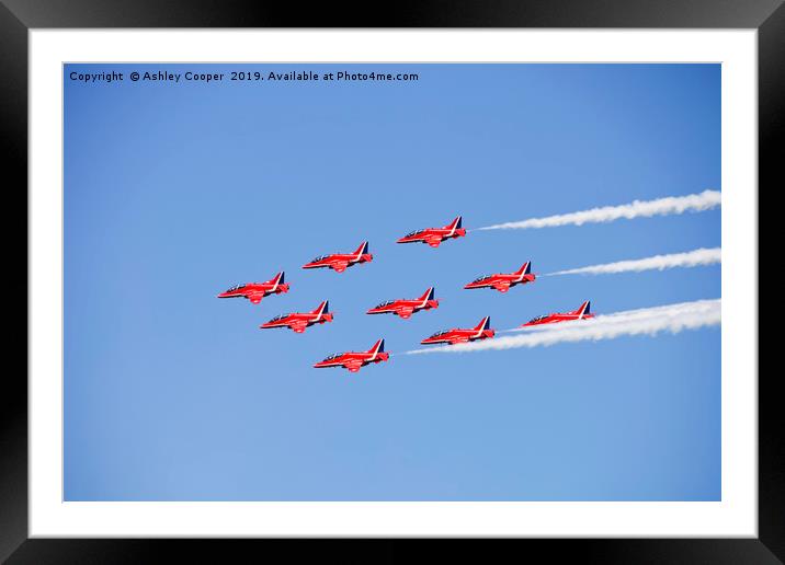 Red Jet. Framed Mounted Print by Ashley Cooper