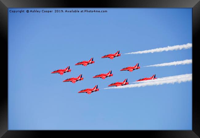 Red Jet. Framed Print by Ashley Cooper