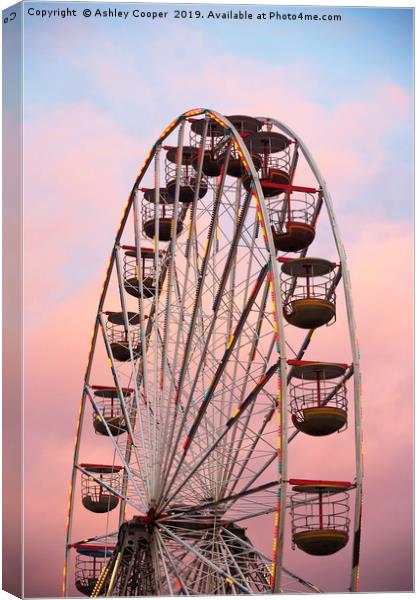 Ferris wheel. Canvas Print by Ashley Cooper