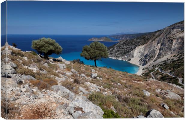 The Greek island of Kefalonia Canvas Print by Leighton Collins