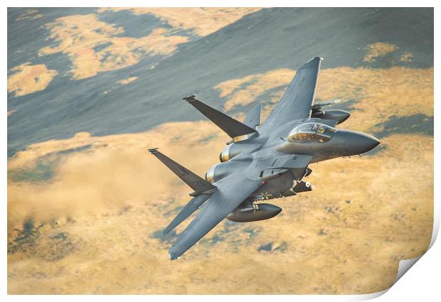 F15-Strike Eagle LL in Wales Print by Rory Trappe