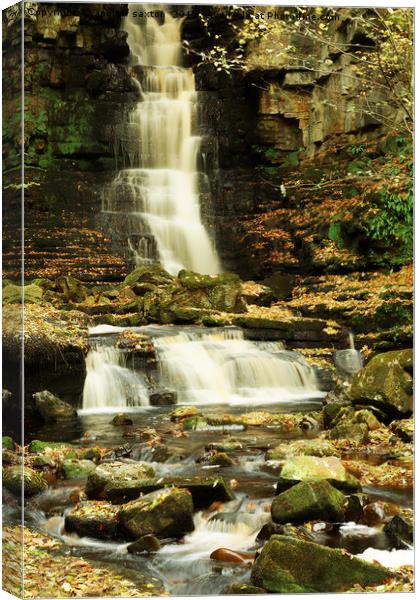 WATER ON ROCKS Canvas Print by andrew saxton