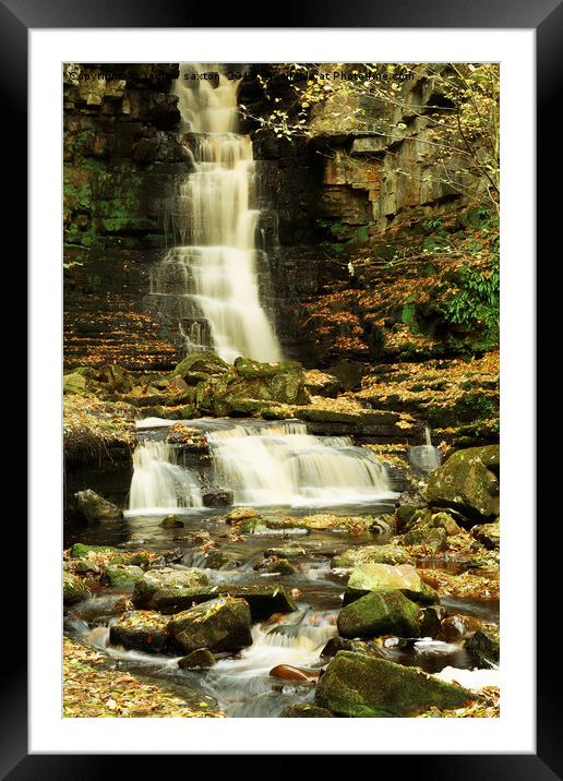 WATER ON ROCKS Framed Mounted Print by andrew saxton
