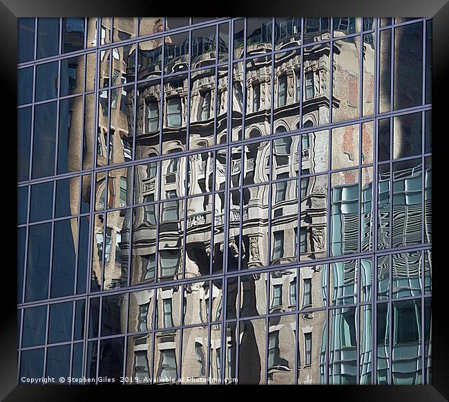 New York reflection Framed Print by Stephen Giles