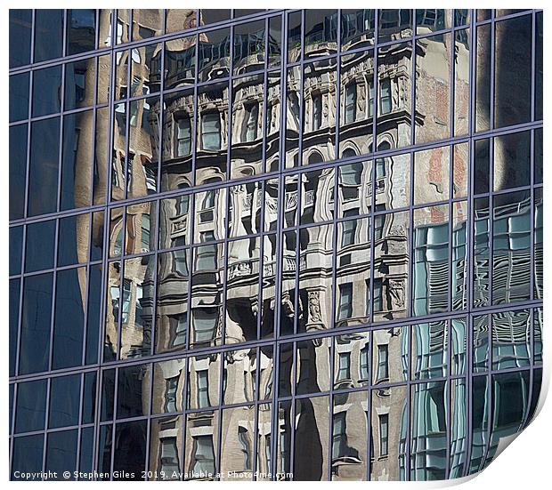 New York reflection Print by Stephen Giles