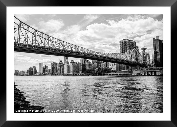 Ed Koch Queensboro Bridge Framed Mounted Print by Ink Memories Photography