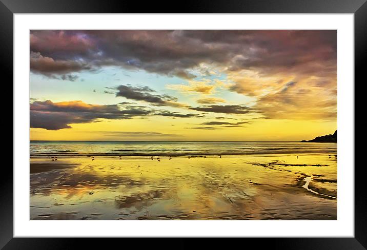A Colourful End To The Day Framed Mounted Print by Jim kernan
