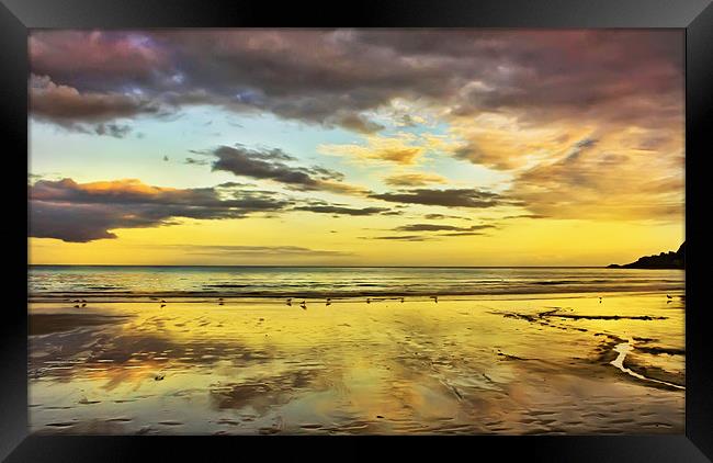 A Colourful End To The Day Framed Print by Jim kernan