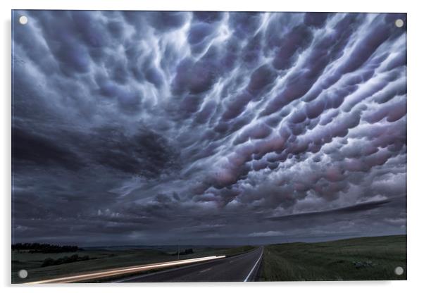 Mammatus clouds over Montana  Acrylic by John Finney