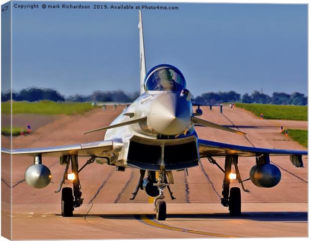 Taxiing Typhoon Canvas Print by mark Richardson