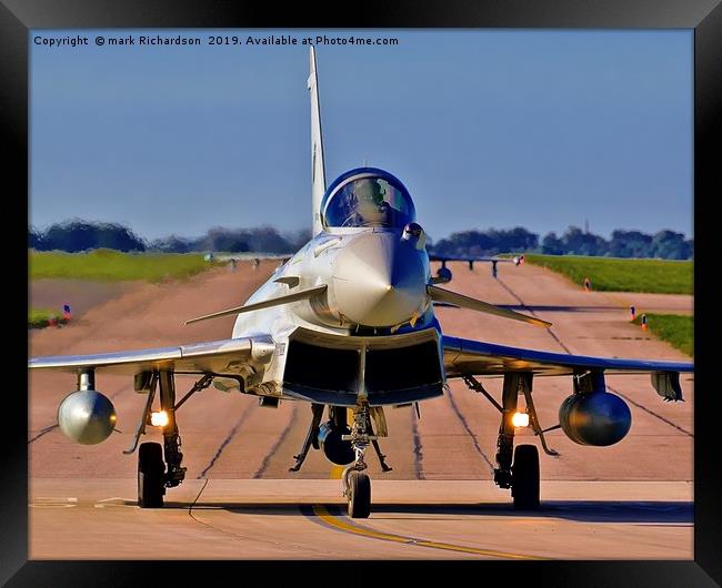 Taxiing Typhoon Framed Print by mark Richardson