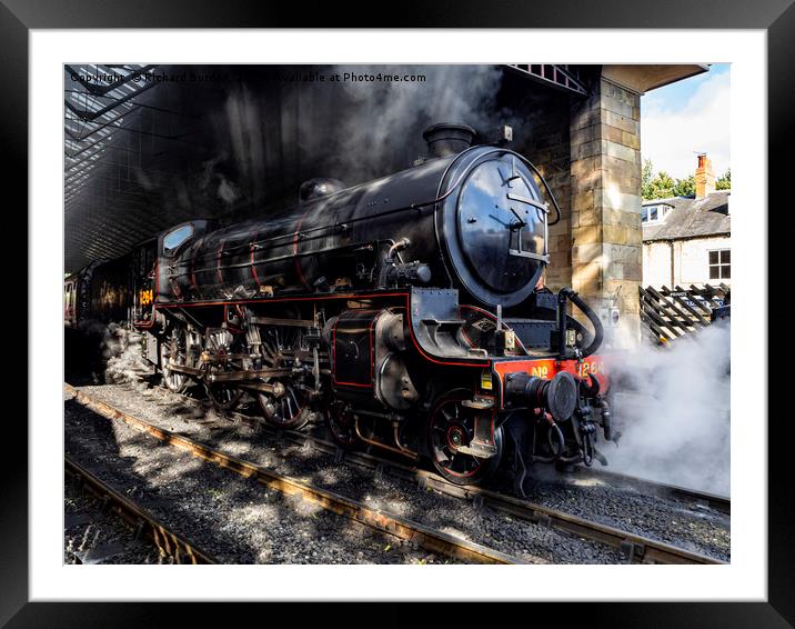 A Thompson Class Loco at Pickering Station Framed Mounted Print by Richard Burdon