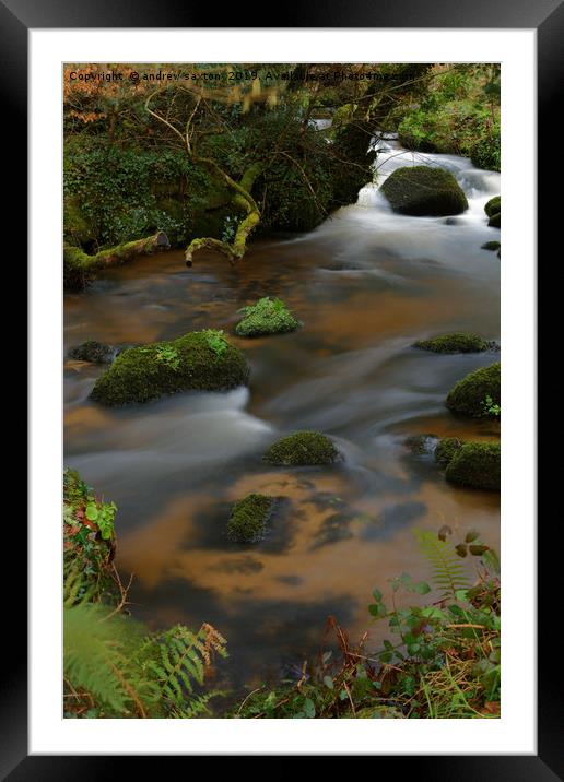 SOFT WATER Framed Mounted Print by andrew saxton