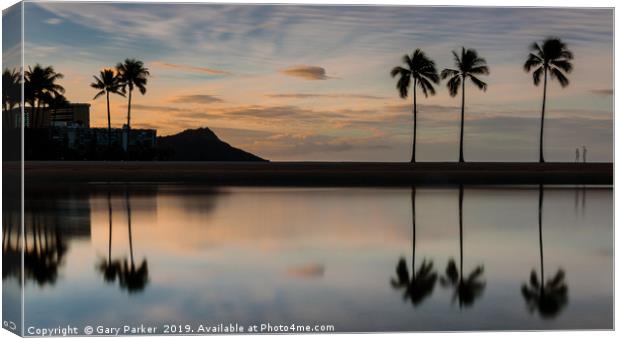 Hawaiian Silhouette Canvas Print by Gary Parker