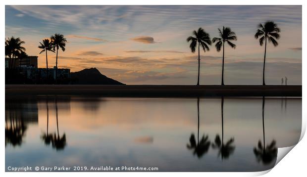 Hawaiian Silhouette Print by Gary Parker