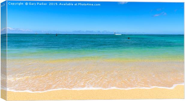 Colourful shore of an Hawaiian beach Canvas Print by Gary Parker