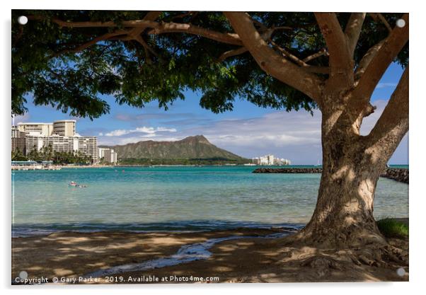 A view of Diamond Head, Honolulu, Hawaii Acrylic by Gary Parker