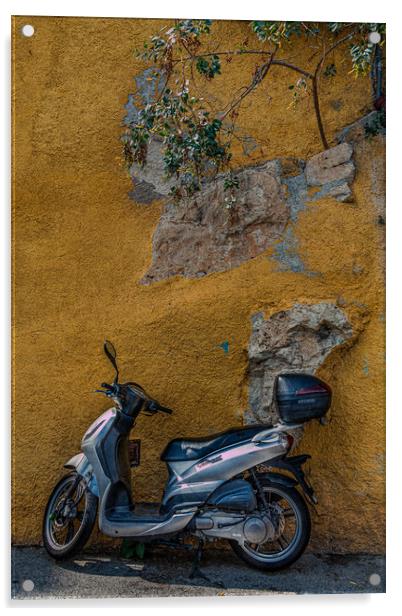 Scooter in Villiefrance Acrylic by Darryl Brooks