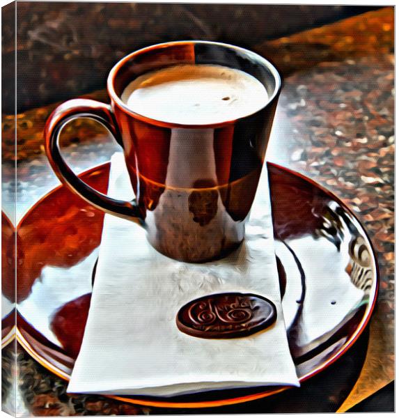 Hot Chocolate from Chocolat in Victoria Canvas Print by Darryl Brooks