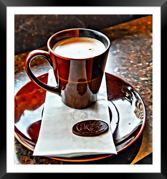 Hot Chocolate from Chocolat in Victoria Framed Mounted Print by Darryl Brooks