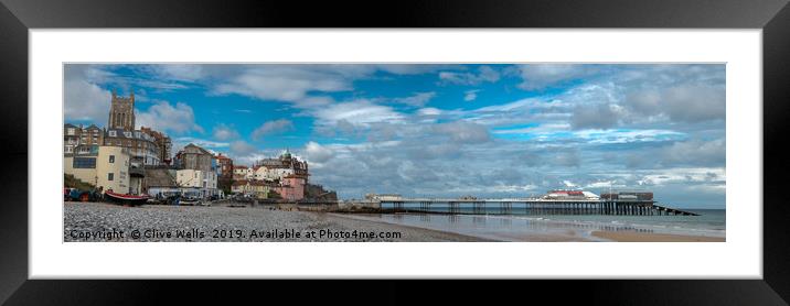 Panorama of Cromer in North Norfolk Framed Mounted Print by Clive Wells