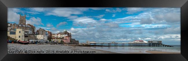 Panorama of Cromer in North Norfolk Framed Print by Clive Wells