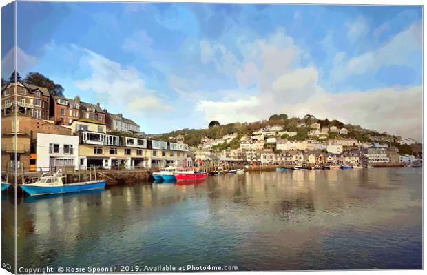 Early morning on The River Looe in Cornwall Canvas Print by Rosie Spooner