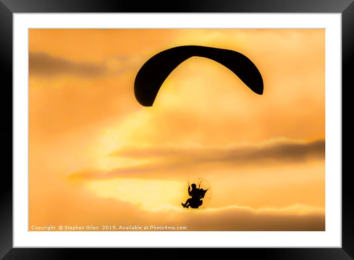 Sitting on a cloud Framed Mounted Print by Stephen Giles