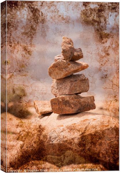 Rock pile Canvas Print by Stephen Giles
