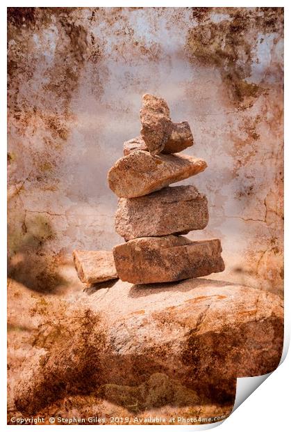 Rock pile Print by Stephen Giles