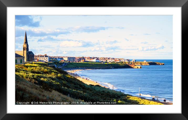Tynemouth Longsands Framed Mounted Print by Ink Memories Photography