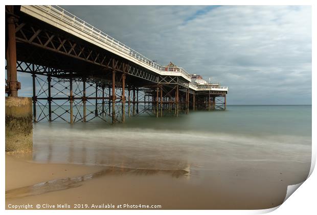 Cromer Pier in North Norfolk Print by Clive Wells