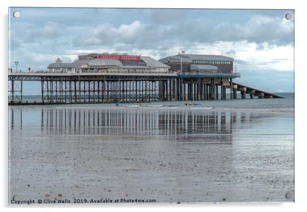 Reflections of Cromer Pier in Norfolk Acrylic by Clive Wells