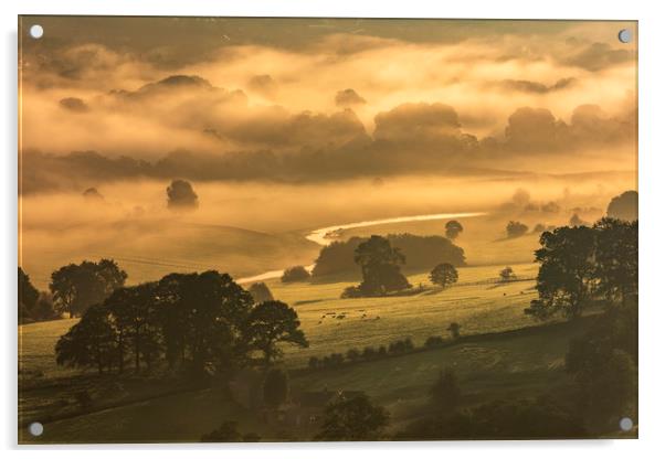 Hathersage sunrise, Derbyshire  Acrylic by John Finney