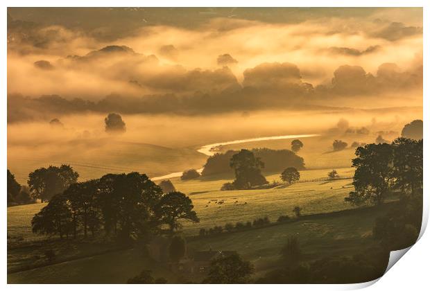 Hathersage sunrise, Derbyshire  Print by John Finney