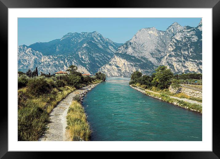 River Sarca Framed Mounted Print by Steve Purnell