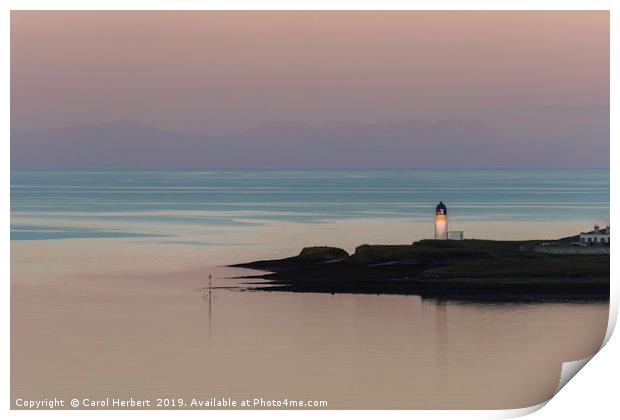 Arnish Point Lighhouse Print by Carol Herbert