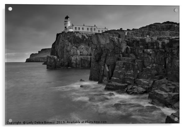 Neist Point Lighthouse Acrylic by Lady Debra Bowers L.R.P.S