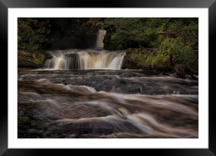 Sgwd Ddwli Isaf waterfalls South Wales Framed Mounted Print by Leighton Collins