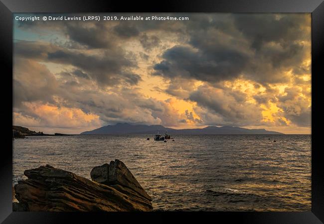 Elgol Sunset, Loch Scavaig Framed Print by David Lewins (LRPS)